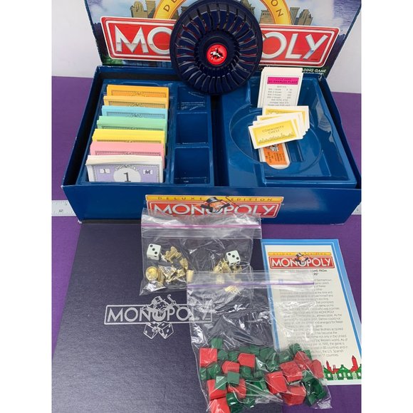 Monopoly Deluxe Edition 1998 Board Game Parker Brothers - Picture 3 of 12